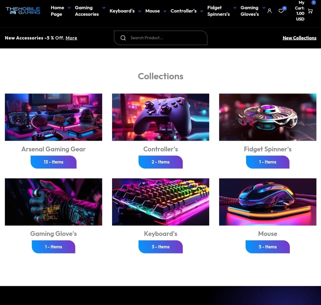 Gaming Store Categories